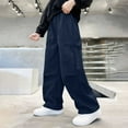 thumbnail image 2 of Nskgu Boys Cargo Pants Oversized Loose Fit Elastic Waist Casual Jogger Pants for Teen Youth, 2 of 5