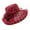 AWine Red, variant on CFMIURAN Beach Hats, Women's Spring Summer Mesh Sun Hat - Elegant Large Brim Flower Dome Cap for Wedding Party, Breathable Sunshade Hat for Beach Outdoor Daily Fashion