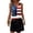 Black, variant on Women's Summer V-Neck Dress, Independence Day Themed Sleeveless Sundress with Elastic Waist, Perfect for Barbecues and Family Gatherings,Black L