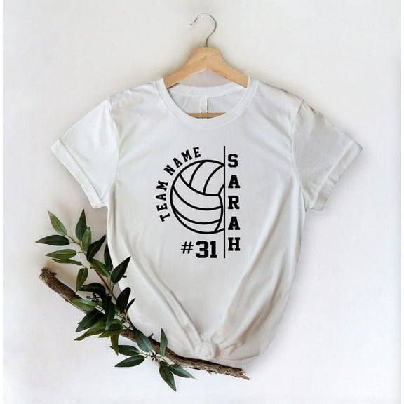 Custom Volleyball Team Name and Number Shirt, Personalized Game Day Tee for Volleyball Players