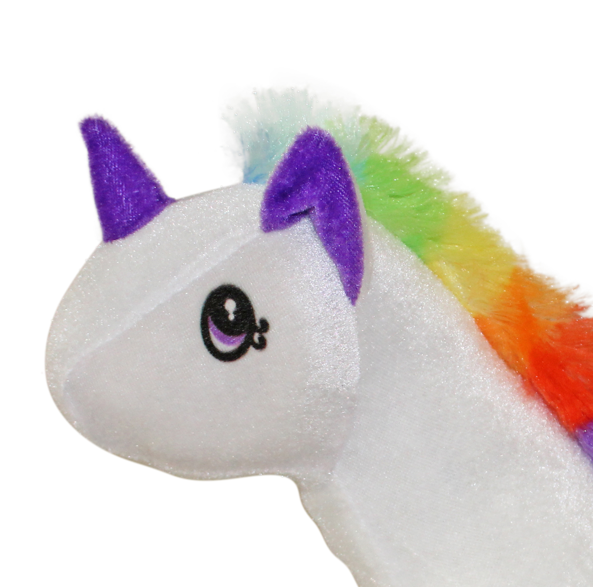 Plush Pal 12" Soft & Fluffy Purple Unicorn Stuffed Animal Toy with Rainbow Tail And Mane - image 3 of 5