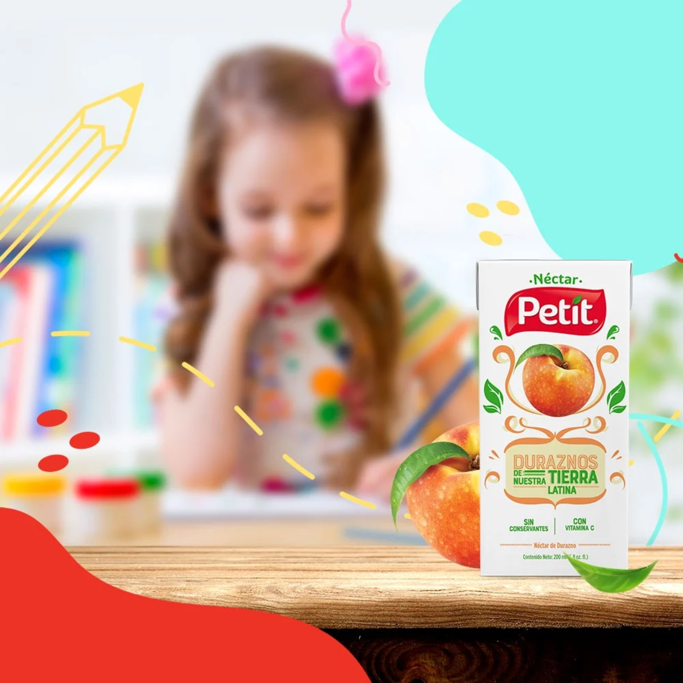 (8 pack) Petit Nectar, Peach Flavor, 6.8 fl. oz, 3 Pack, Creamy Texture