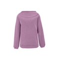 thumbnail image 4 of Women's Oversized Cowl Neck Sweatshirt, Long Sleeve Loose Fit Pullover Top with Soft Comfort Fabric for Commute Wear, Daily Casual Outfits and Four Season Comfort Light Violet S, 4 of 5