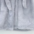thumbnail image 5 of Gibobby Kids Thick Coral Fleece Bathrobe,Warm Cozy Hooded Robe with Adjustable Belt,Cute Print,for Boys Girls 2-12T for Autumn Winter Cold Weather Kids Toddler Pajamas,Grey,Size 2-3T, 5 of 6