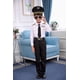thumbnail image 4 of Nuevos disfraces de piloto profesionales para niños, Cosplay para niños y niñas, disfraz de azafata, uniformes de rendimiento de la Fuerza Aérea de avión, incluyen, 4 of 5