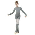 thumbnail image 2 of HUANBAI Kids Girl's Ballet Sweater Soft Warm Up Active Sweater Dance Sweater For Leotards 4-5 Years, 2 of 9