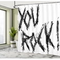 thumbnail image 5 of Ambesonne Saying Shower Curtain, Slogan, 69"Wx70"L, Black and White, 5 of 5