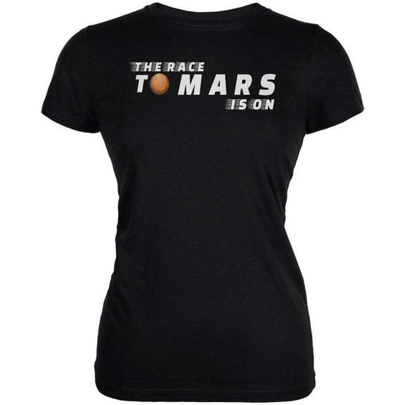 Planet Mars Race Juniors Soft T Shirt Black LG