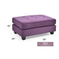 thumbnail image 4 of Glory Furniture Malone Microsuede Ottoman in Purple, 4 of 6