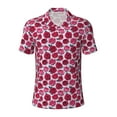 thumbnail image 2 of Daiia Rose Flowers Pattern Men’s Polo Shirts,Solid Deck Shirt,Classic Fit, Breathable Cotton Polo for Casual and Sport Wear-4X-Large, 2 of 7