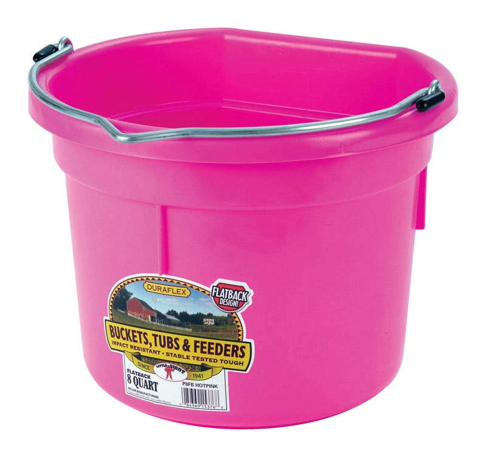 FLAT BACK BUCKET PNK 8QT(Pack of 1)