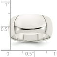 thumbnail image 3 of Sterling Silver 9mm Half-Round Band (Size 10.5) Made In United States qwh090-10.5, 3 of 5