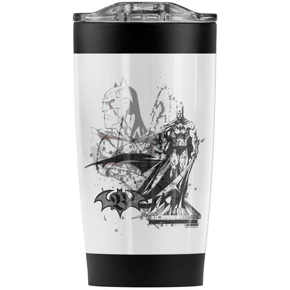 Batman Overseer Stainless Steel Tumbler 20 oz Coffee Travel Mug/Cup, Vacuum Insulated & Double Wall with Leakproof Sliding Lid | Great for Hot Drinks and Cold Beverages