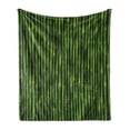 thumbnail image 1 of Bamboo Print Soft Flannel Fleece Throw Blanket, Bamboo Stems Pattern Tropical Nature Inspired Background Wildlife Theme, Cozy Plush for Indoor and Outdoor Use, 50" x 70", Green, by Ambesonne, 1 of 6