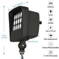 thumbnail image 3 of 45W LED Flood Lights Outdoor,5000LM Bright, Dual Control-Switch Or Dusk-to-Dawn Sensor,0-10V Dimmable, Die-Cast Aluminum,350W Replacement Outside Security Lighting With 180° Knuckle,4000K, 3 of 11