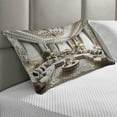 thumbnail image 2 of Ambesonne Classic Quilted Pillowcover, Majestic Room in Muted Tone, 36" x 20", Coconut and Off White, 2 of 2