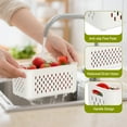thumbnail image 5 of 2 Pack Fruit Storage Containers for Fridge, 3 & 6 Compartment Fruit Containers with Colanders & Leakproof Lids, BPA-Free, Keep Fruits, Vegetables, Berry, Meat Fresh Longer, 5 of 9