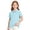 Cyan-A#80727aa, variant on Trgacdwlo Girls Polo Shirt Plaid Short Sleeve Uniform Shirts for Girls Boys Back To School Lapel Button Lightweight Teens Outfit