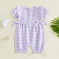 thumbnail image 2 of Baby Girl Romper Summer Clothes Waffes Outfit Onesie Bodysuit Infant Girl Clothes 6-12 Months 12-24 Months 2t 3t 4t 5t 6t 7t 8t 9t Children 6-12M, 2 of 4