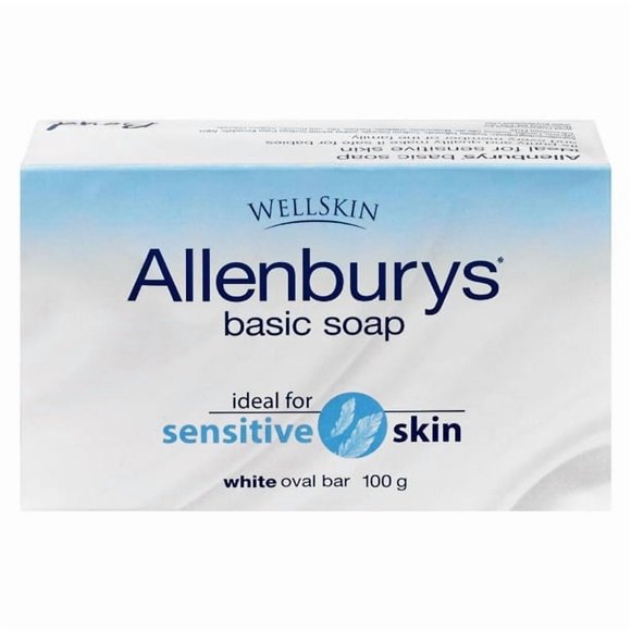 Allenburys Savon en Barre de Base Ovale Blanc, 100 g