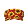 thumbnail image 2 of Kdxio Sunflowers On Red Print Sun Visor Hat Golf Visor Adjustable Velcro Outdoor Sports Cap For Men Women, 2 of 7