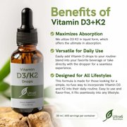 Vitamin D3 K2 Drops Dietary Supplement
