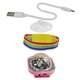 thumbnail image 4 of Mini lámpara de pulsera de iluminación de bola de discoteca Lámpara de pulsera de disco única USB cargable único operado para conciertos viajeros Rosa, 4 of 10
