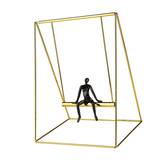 Figura de columpio, juguete de equilibrio, soporte de hierro, escritorio, colección, figura de resina simple para 295 cm x 415 cm