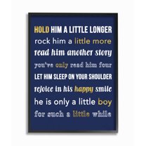 The Kids Room by Stupell Hold Him A Little Longer Navy Framed Wall Art by Daphne Poselli