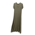 thumbnail image 2 of Blmnix Women's Nightgowns & Sleepshirts Long Nightgowns Sleepshirts Bamboo Nightgowns Nightgown Green Crew Neck Short Sleeve Mumu Nightgown for Women,XXL, 2 of 5