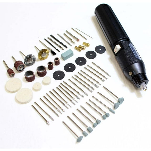 DYNAMIC High Speed Rotary Tool with 60 Accessories - Cordless Rechargeable with Carrying Case - Single Speed 10000 RPM 3.6 Volts: TJ06-09904