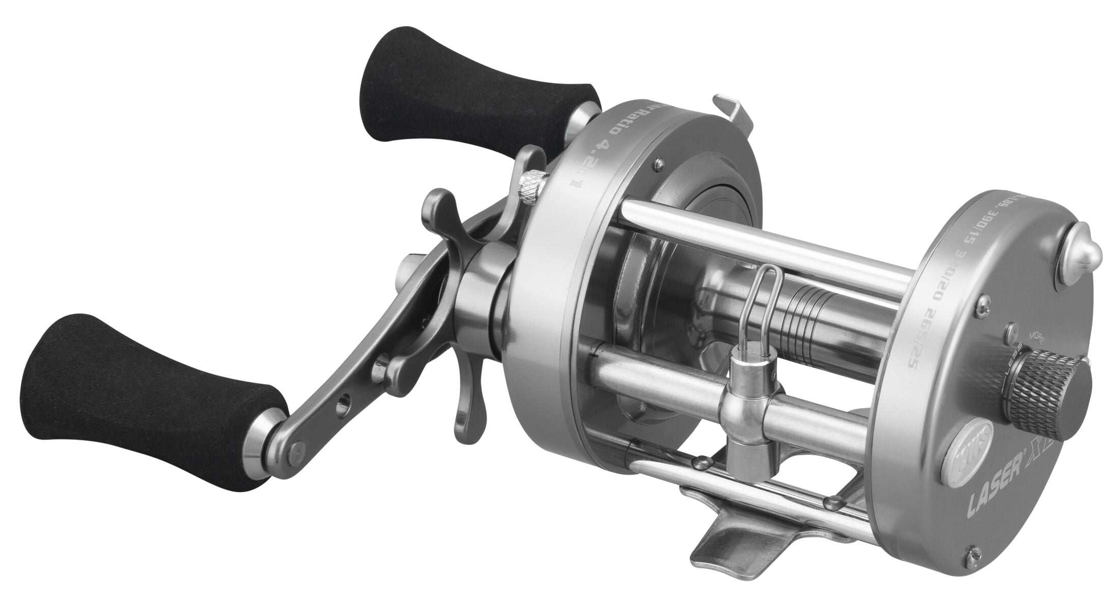 Lew's Laser XL Baitcast Fishing Reel, Size 60 Reel, Silver
