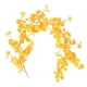 thumbnail image 3 of Hojas de ginkgo simuladas, hojas decorativas, hojas falsas, ramas de plástico, flores de seda, hojas de baniano, hojas de ginkgo blancas y amarillas (5 enredaderas de hojas de ginkgo pegadas), 3 of 4