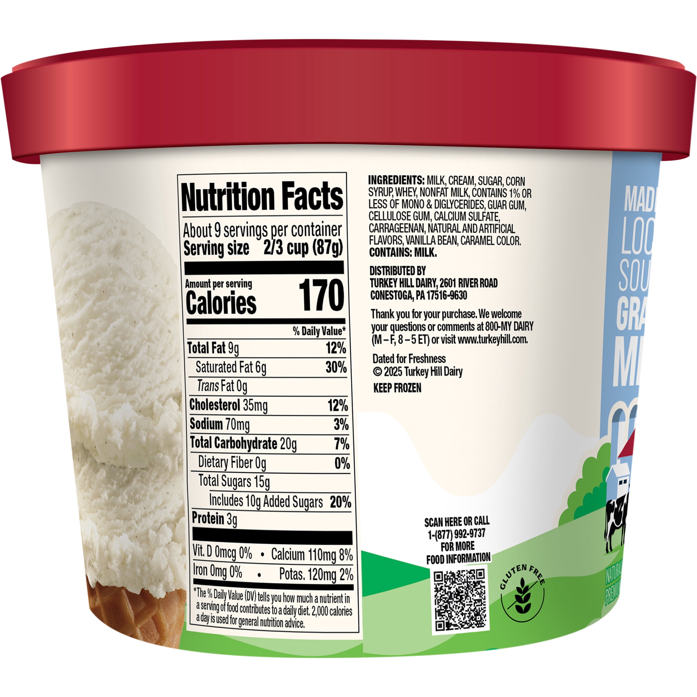 Turkey Hill Vanilla Bean Premium Ice Cream, 46 fl oz