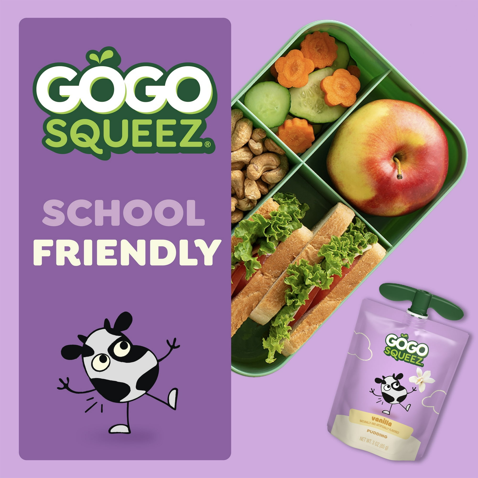(Pack Of 12) Gogo Squeez Pudding Vanilla 12 Oz