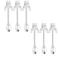 thumbnail image 3 of Cucharas de café para gatos de acero inoxidable, cucharas de postre con diseño colgante para gatos, se utilizan para agua, té, leche, café, postre, bebida, utensilios, batidos Namotu WL-00950, 3 of 7
