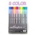 thumbnail image 7 of 8/12 Pcs Marker Pen for Highlight, New Glitter Gel Pens Double Line Outline Pen Sparkle Markers Colorful Art Pens for Writing,Scrapbooking Journal Drawing SuppliesMetallic Paint Markers for Paper, 7 of 7