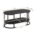 thumbnail image 3 of Gymax 2-Tier Wooden Accent Table w/Spacious Tabletop Open Storage Shelf for Room, 3 of 10