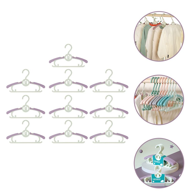 10pcs Adjustable Kids Hangers Retractable Baby Clothes Hangers