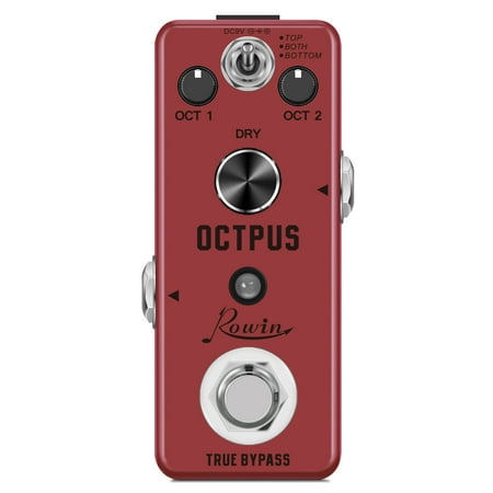 Rowin Polyphonic Octave Guitar Effects Pedal Pure Octopus Digital Mini Single Effect for Electric Guitar and Bass True Bypass LEF-3806