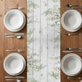 thumbnail image 6 of Watercolor Floral Table Runner - 36 Inch Long, Kitchen Dining Table Runner Dresser Scarves, Spring Flowers Leaves Botanical Wood Grain Farmhouse Decor for Coffee Tables Wedding Party Banquet, 6 of 8