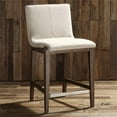 thumbnail image 3 of Home Square 26" Upholstered Counter Stool in Beige and Walnut - Set of 2, 3 of 8