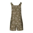 thumbnail image 6 of Nrmvnmi Summer Rompers for Women 2024 Casual Faux Denim Shorts Overalls Adjustable Strap Loose Sleeveless Jumpsuits with Pockets Khaki XLMothers Day Gifts, 6 of 6