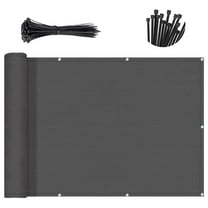 Customized 3'x1' Dark Grey Balcony Privacy Screen,90% Shade Apartments Fence Cover,Heavy Duty Mesh Windscreen for Deck,Outdoor,Backyard,Patio