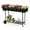 Black, variant on Raised Garden Bed With Wheels Elevated Planter Cart With Shelf And 6 Boxes For Flowers Veges Herbs Patio Backyard Balcony
