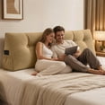 thumbnail image 4 of Headboard Wedge Pillow Bed Wedge Pillow for Reading Backrest Support for Sitting in Bed, Triangular Pillow with Side Pocket for Comfortable Rest,31.5x7.9x19.7 Inch, 4 of 6
