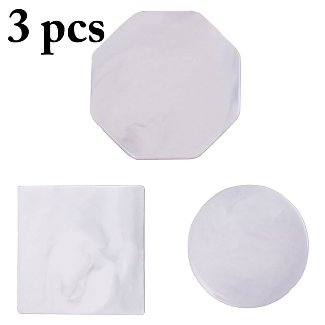 3 Pcs Dessous de Verre Marbre Élégant Décoratif Assorti Dessous de Verre Dessous de Boisson