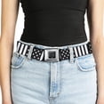 thumbnail image 5 of Buckle-Down Belt, Seatbelt Buckle Belt, American Flag Close Up Black White, 34 to 52 Inches, 5 of 9