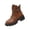 #064-Brown, variant on Paaisye Womens Boots Ankle Booties Women's Boots Chunky Heel Slip Resistant with Side Zipper Cushioned Sole Classic Lace-Up Casual Booties for Daily Wear,Black 37