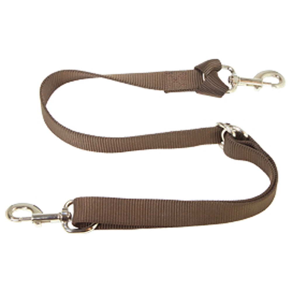 1" X 52" Hilason Horse Tack 2 Ply Tie Down Strap W/ Nickel Snap Brown